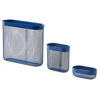 IKEA Skådis storage basket, set of 3, dark blue offer