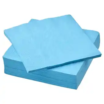 IKEA Fantastisk paper napkin, bright blue, 15 ¾x15 ¾ offer