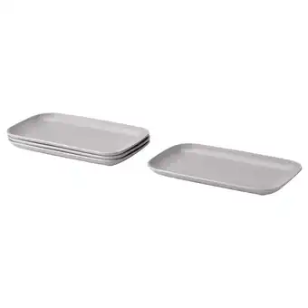 IKEA Färgklar plate, matte light gray, 12x7 offer