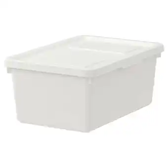 IKEA Sockerbit box with lid, white, 15x9 ¾x6 offer