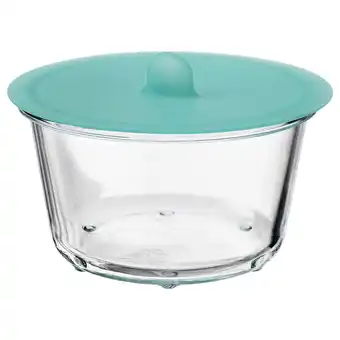 IKEA Ikea 365+ food container with lid, round glass/silicone, 20 oz offer