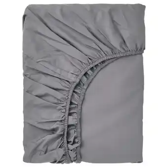 IKEA Rönnveckmal fitted sheet, gray, king offer