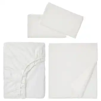 IKEA Rönnveckmal sheet set, white, queen offer