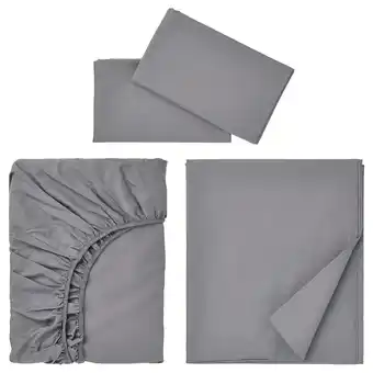 IKEA Rönnveckmal sheet set, gray, full/double offer