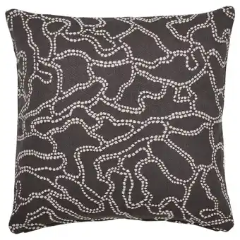 IKEA Guldfly cushion cover, anthracite/off-white, 20x20 offer