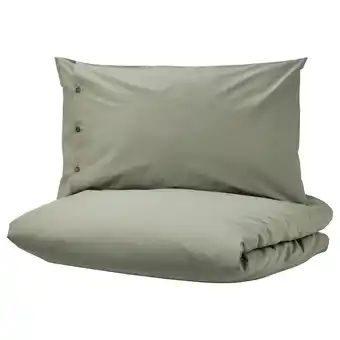 IKEA Kråkrismott duvet cover and pillowcase(s), light green, twin offer