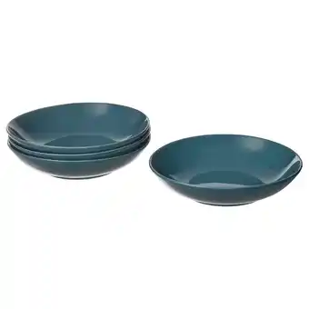 IKEA Färgklar deep plate/bowl, glossy dark turquoise, 9 offer
