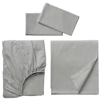 IKEA Dvala sheet set, light gray, queen offer