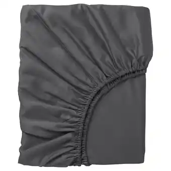IKEA Nattjasmin fitted sheet, dark gray, queen offer