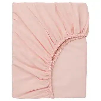 IKEA Dvala fitted sheet, light pink, queen offer