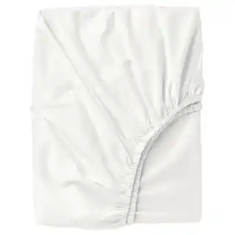IKEA Ullvide fitted sheet, white, queen offer