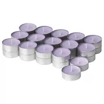 IKEA Jämnmod scented candle in metal cup, sweet pea/purple, 3.5 hr offer