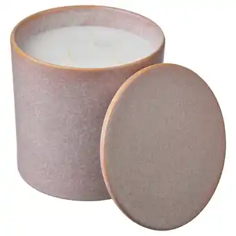 IKEA Lugnare scented candle in ceramic jar w lid, jasmine/pink, 60 hr offer
