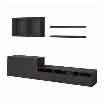 IKEA Bestå / lack tv storage combination, black-brown, 118 1/8x16 1/2x76 3/4 offer
