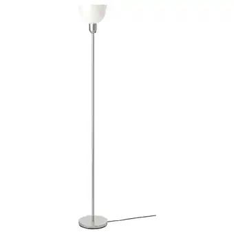 IKEA Hektogram floor uplighter, silver color/white offer