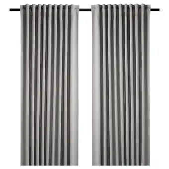 IKEA Prakttidlösa room darkening curtains, 1 pair, gray, 57x98 offer