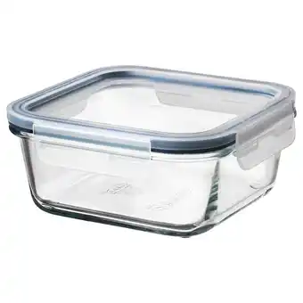 IKEA Ikea 365+ food container with lid, square glass/plastic, 20 oz offer