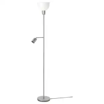 IKEA Hektogram floor uplighter/reading lamp, silver color/white offer