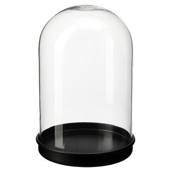 IKEA Skönja glass dome with base, clear glass/black, 8 ¼ offer