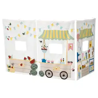 IKEA Kura bed curtain, market stall pattern offer