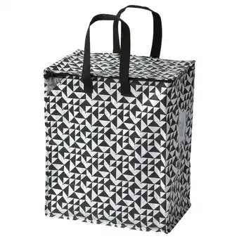 IKEA Knalla bag, black/white, 15 ¾x9 ¾x18 ½ /12 gallon offer
