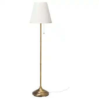 IKEA Årstid floor lamp, brass/white offer
