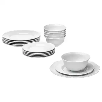 IKEA Upplaga 18-piece dinnerware set, white offer