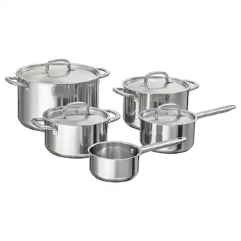 IKEA Ikea 365+ 9-piece cookware set, stainless steel offer