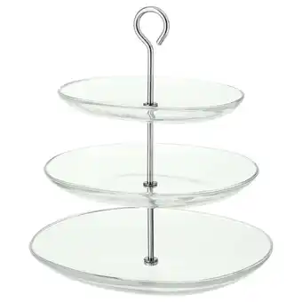 IKEA Kvittera serving stand, 3 tiers, clear glass/stainless steel offer