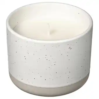 IKEA Ädeltuja scented candle in ceramic jar, cucumber & lime/white, 25 hr offer