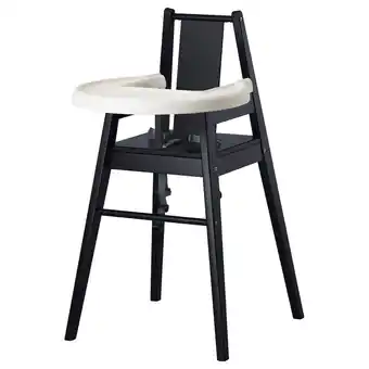 IKEA Blåmes high chair with tray, black offer