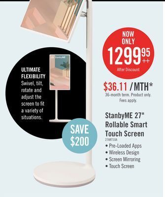 The Brick Lg stanbyme 27 rollable smart touch screen offer