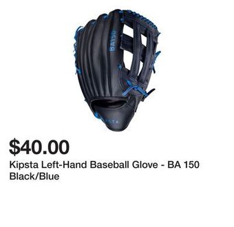 Decathlon Kipsta left-hand baseball glove - ba 150 black/blue offer