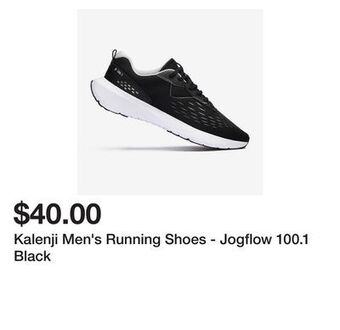Decathlon Kalenji men's running shoes - jogflow 100.1 black offer