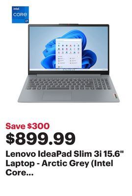 Best Buy Lenovo ideapad slim 3i 15.6 laptop - arctic grey (intel core i7-1355u/512gb ssd/16gb ram/windows 11) offer