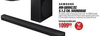 Centre Hi-Fi Samsung hw-q800c/zc 5.1.2 ch. soundbar offer
