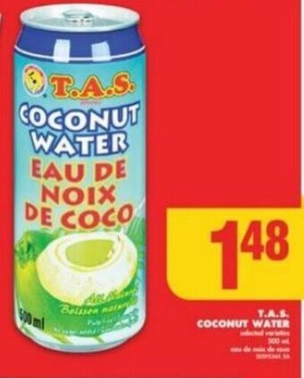 No Frills T.A.S. COCONUT WATER 500ml offer