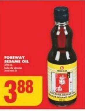 No Frills FOREWAY SESAME OIL 370ml offer