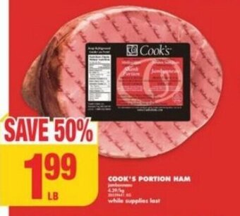 No Frills COOK'S PORTION HAM offer