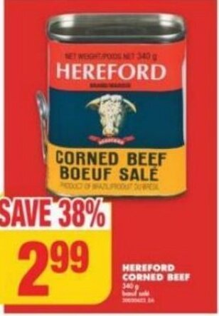 No Frills HEREFORD CORNED BEEF offer