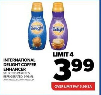 Real Canadian Superstore INTERNATIONAL DELIGHT COFFEE ENHANCER 946 ML offer