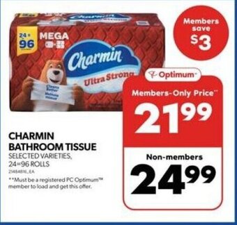 Real Canadian Superstore CHARMIN BATHROOM TISSUE 24-96 ROLLS offer