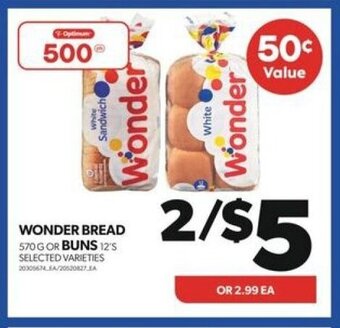 Real Canadian Superstore WONDER BREAD OR BUNS offer