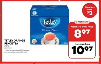 Real Canadian Superstore TETLEY ORANGE PEKOE TEA 216'S offer