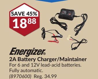 Princess Auto Energizer 2a battery charger/maintainer offer
