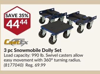 Princess Auto 3 pc snowmobile dolly set offer