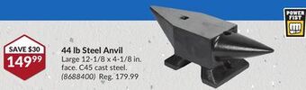 Princess Auto 44 lb steel anvil offer