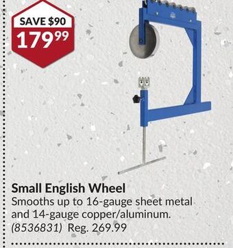 Princess Auto Small english wheel offer