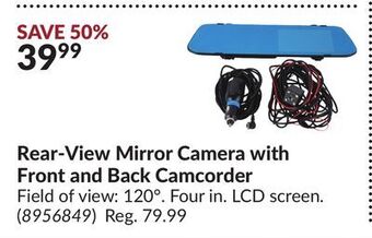 Princess Auto Rear-view mirror camera with front and back camcorder offer