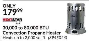 Princess Auto 30, 000 to 80, 000 btu convection propane heater offer